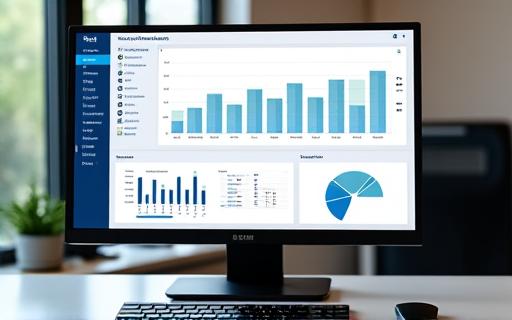 Dashboard con metriche di performance e grafici di crescita.